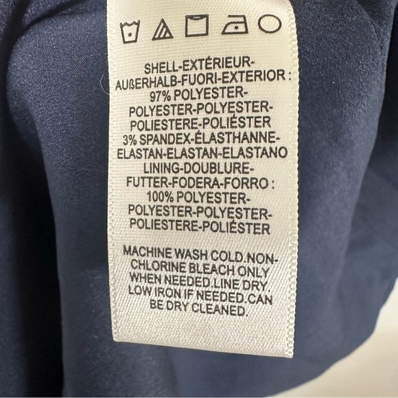 NWT Dress the Population Alondra Blouson Sheath Dress Midnight Navy Blue Medium - Picture 12 of 14